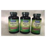 3 bottles healthcare supplements.