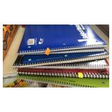 6 - 1 subject notebooks. 70 sheets ea.  Wide