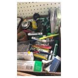 Misc lot of office / desk supplies wi/ horn &
