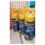 3 cans Prestone windshield de-icer