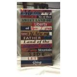 Patriotic sign.  Wall decor.  12" x 22"