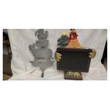 Rooster standing chalkboard & metal stackable