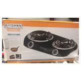 Double burner kitchen hot plate.