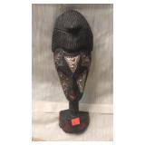 African inspired mask. 12" hi.