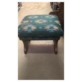 Upholstered foot stool.