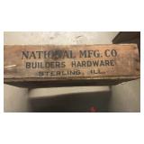 Vintage.  Crate.  Wood box. 
National MFG. Co.