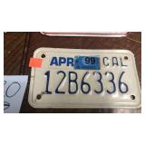 Motorcycle plate.