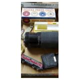 Misc flat. Camers lens, poker chips