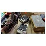 Misc flat... motorcycle,  walkie-talkies, bible