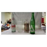 Vintage Glass Bottles (4 Total)