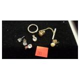 Misc Jewelry Set: Earrings and a Ring