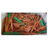 Tote of Lincoln logs