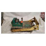 Vintage metal bulldozer