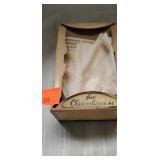 Metal box (says for cleanliness)