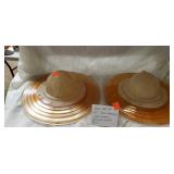 Set of art deco hanging light shades carnival