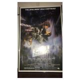 Star Wars.  Movie poster.  Framed.  1980.