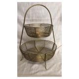 Mid century.  Tiered fruit basket.