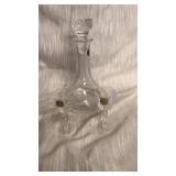 Crystal 3 pc liqueur set.  France.