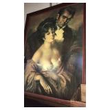 Vintage.  Mid century. Huge wall art. "Claudia"