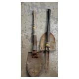 2 military shovels