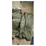 6 pair of military pants sz 34 x 33 & 2 jackets