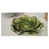 Green Glass Aah Tray