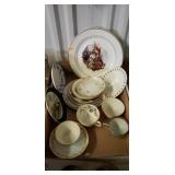 Flat of Decorative Tea Cups and Plates