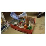 Box Lot of Cups, Glasses, and Other Kitchen Items