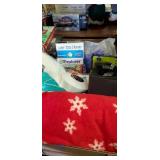 Flat of misc,  blanket ihome docking station,