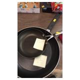 2 skillets. 8" Calphalon. 12 3/4" t-fal.