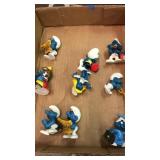 Smurf toys.