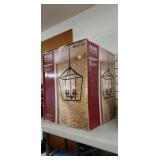 4-Light Chandelier: 18" x 12" x 12", Bronze