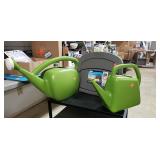 Deluxe Hose Hangout and 2 Plastic Watering Cans