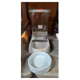 Dog bowl and auto feeder