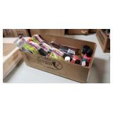 Flat of Various Colored Nail Polish