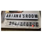 Lighted Customized Sign with Replacement Letters