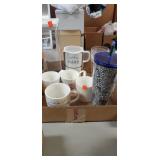 Lot of coffee mugs and cups