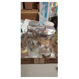 Lot of  glasses & canisters