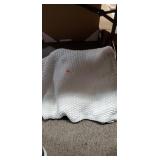 Large off white throw blanket