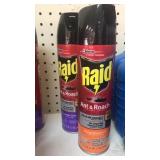 2 cans Raid ant & roach spray. Orange breeze