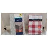 2  fabric tablecloths