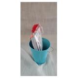 Metal bucket with change purse and make your own