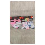 2 4pk 0-12month socks + headbands