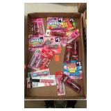 Box lot of chapstick and lip gloss