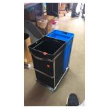 Dual Compartment Trash Bins on Sliders