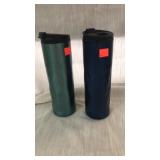 2 double wall coffee tumblers.  14 oz.