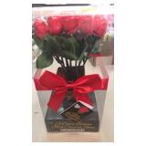 One dozen Belgian Milk Chocolate Roses.