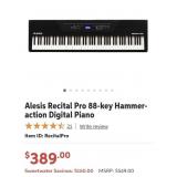 Alesis Recital Pro 88 key digital piano wi hammer