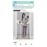 White Metal Walk Through Safety Gate for Openings