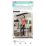 White Metal Baby Gate for Openings 29" - 47" wide